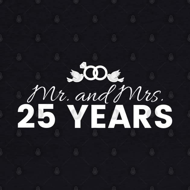 25th Wedding Anniversary Couples Gift by Contentarama